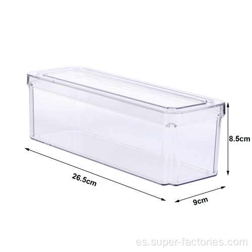 Caja de almacenamiento transparente con tapa para frutas / verduras / carne